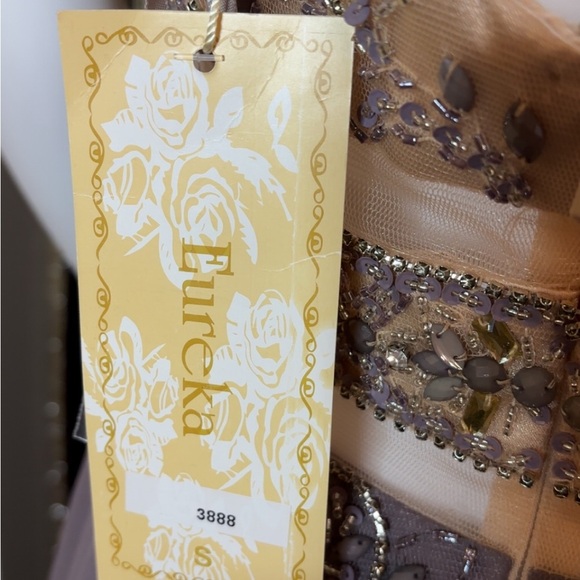 Eureka Lilac & Nude Formal Gown Prom Dress Wedding Size Small PTP 16” MSRP $386 - Picture 6 of 8
